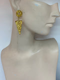 Vintage 1980s Dangling Ornate Earrings