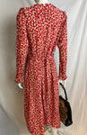 "Sitôt"Vintage 1930's Crepe Silk Floral Dress UK 14-16