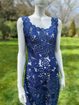Rare Vintage Italian Crochet Raffia Wiggle Dress