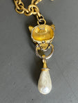 Vintage Dangling Leopard long necklace