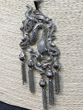Vintage 1970s Tasselled Snake Sautoir Necklace