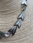 Art Deco Neo Classical Rivière Bezel Crystals Necklace