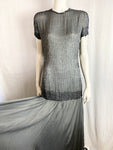 Vintage Murray Arbeid Couture Grey Evening Dress