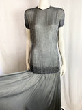 Vintage Murray Arbeid Couture Grey Evening Dress