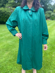 Vintage Forest Green Rain Mac Coat