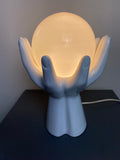 Retro 1960s Ceramic Hands Holding Globe Lamp