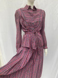 Vintage Libet Paris Floral Wool Skirt Set