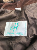 Vintage Couture Helene Leopard Faux Fur Coat