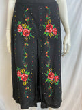 1930s Black Red Roses Needlepoint skirt