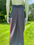 1990s Kenzo City Green Burgundy Iridicent Deconstructed Skirt