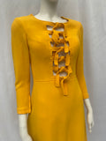 Louis Feraud at Rembrandt Yellow Cut Out Dress