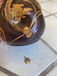 ART NOUVEAU LOETZ IRIDESCENT ART GLASS & BRONZE VASE