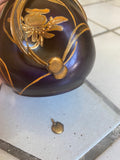 ART NOUVEAU LOETZ IRIDESCENT ART GLASS & BRONZE VASE