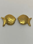 Vintage Edouard Rambaud Paris Fish Clip-Ons Earrings