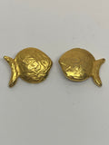 Vintage Edouard Rambaud Paris Fish Clip-Ons Earrings