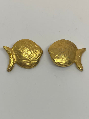 Vintage Edouard Rambaud Paris Fish Clip-Ons Earrings