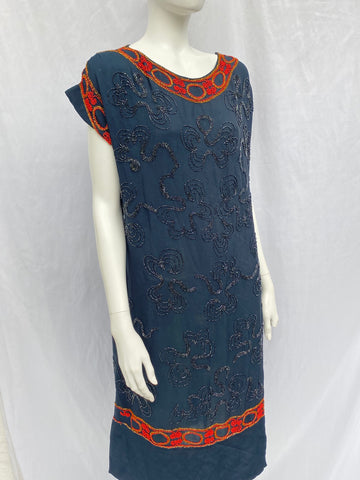 Antique Roaring Twentieth 1920s Beaded Dress
