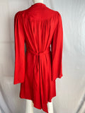 Ossie Clark Moss Crepe Red Dress