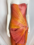 1980s Fortuny Inspired Ombré Pleats Dress with Bow