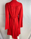 Ossie Clark Moss Crepe Red Dress