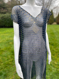 Art Deco Assuit Midnight Blue Dress