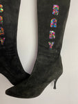 Vintage I LOVE YOU BABY Over the knee boots by Pied a Terre