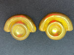 Vintage SIM Gold Plated Pure Silver 975 Clip-On Earrings