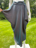 1990s Kenzo City Green Burgundy Iridicent Deconstructed Skirt