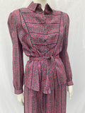 Vintage Libet Paris Floral Wool Skirt Set