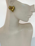 Vintage Christian Lacroix Heart Ear Clip Ons.