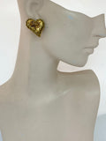 Vintage Christian Lacroix Heart Ear Clip Ons.