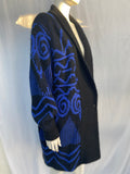 Vintage Blue Mohair Long Cardigan/Coat