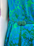 Vintage 1970s Turquoise Green Dress by Blanes