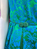 Vintage 1970s Turquoise Green Dress by Blanes