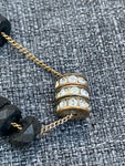Vintage Louis Rousselet France Glass and Galalith necklace.