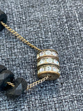 Vintage Louis Rousselet France Glass and Galalith necklace.