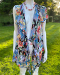 Vintage Mondi Chiffon Floral Gilet