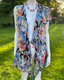 Vintage Mondi Chiffon Floral Gilet