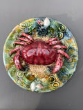 Palissy Style Majolica Trompe-L’oleil Crab Plate