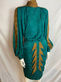 George Gross Emerald Green Silk Skirt Suit