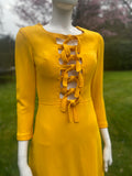 Louis Feraud at Rembrandt Yellow Cut Out Dress