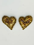Vintage Christian Lacroix Heart Ear Clip Ons.