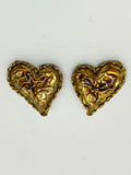 Vintage Christian Lacroix Heart Ear Clip Ons.