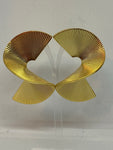 Gold Modern Twisted Dangling Earrings