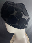 Vintage 1950-1960 Velvet Circles Pill Box Hat