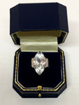 Vintage Silver 925 Ring with Marquise Cut Zirconia