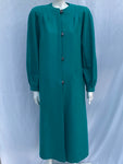 Turquoise Green Wool Coat