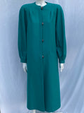 Turquoise Green Wool Coat