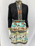 Vintage 1970s Rontini Leonard Style Print Dress