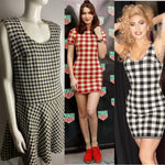 Vintage TATI Houndtooth Dress with Rhinestones.